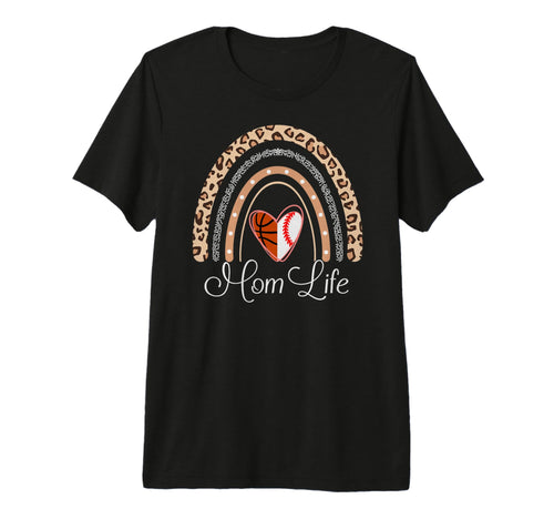 Mom Life Boho Rainbow Funny Baseball T-Shirt - Novelty Apparel Unisex - T-Shirt, Sweatshirt, Hoodie