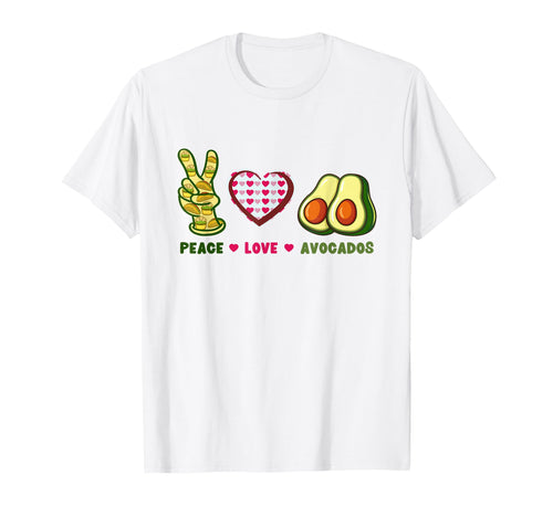 Peace Love Avocados T-Shirt - Casual Everyday Wear for Adults - T-Shirt, Sweatshirt, Hoodie