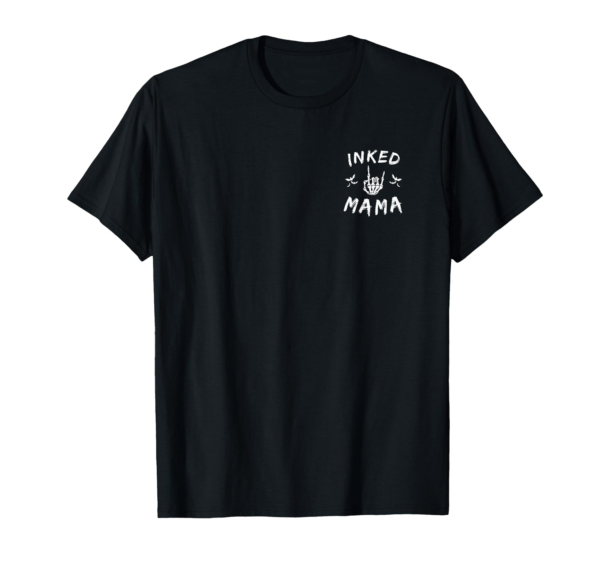 Inked Mama Skeleton Hand Rock Sign T-Shirt - Aesthetic Graphic for Adults - T-Shirt, Sweatshirt, Hoodie