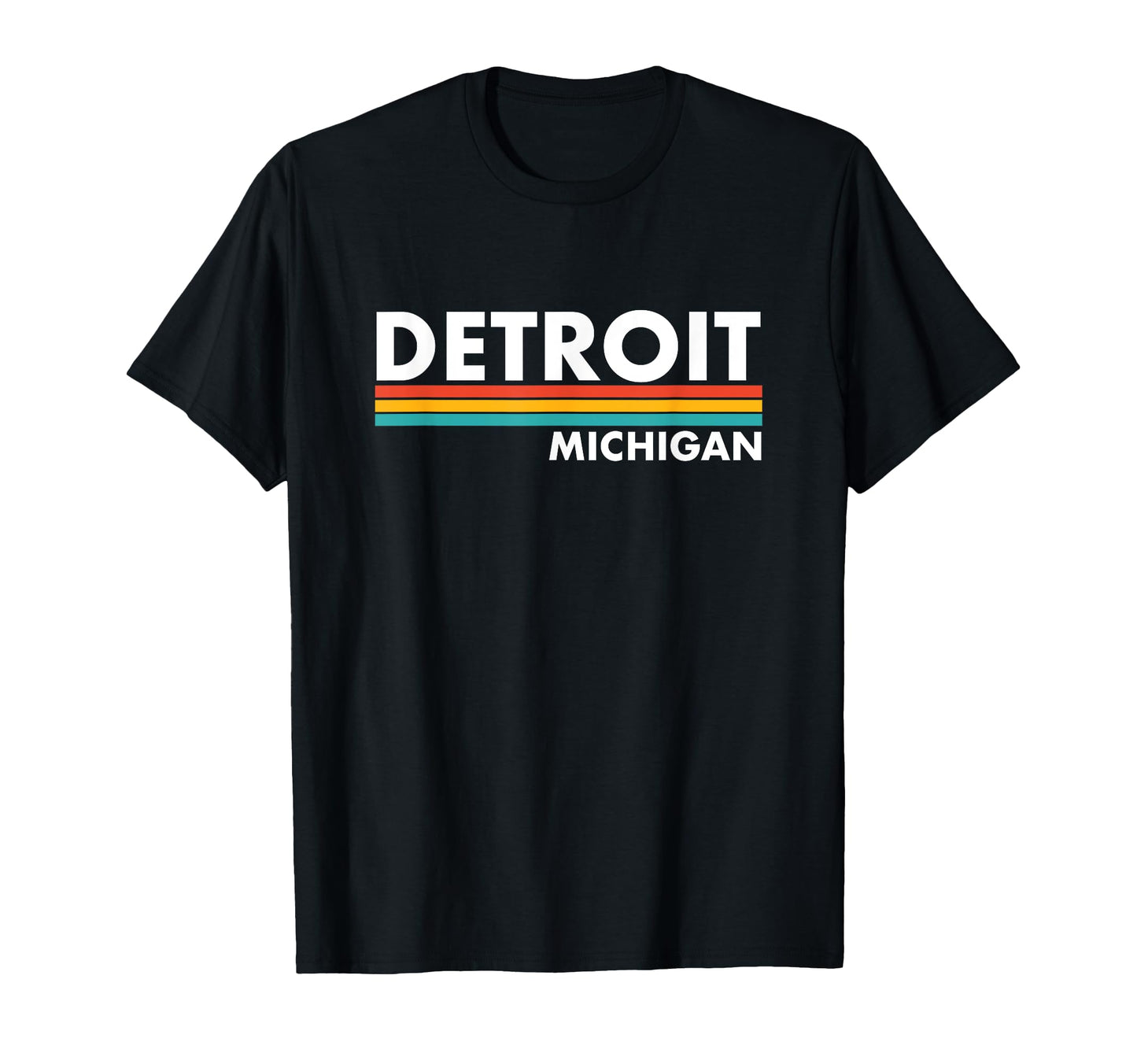 Detroit Michigan Stripes T-Shirt - Unique Graphic for Adults - T-Shirt, Sweatshirt, Hoodie