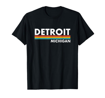 Detroit Michigan Stripes T-Shirt - Unique Graphic for Adults - T-Shirt, Sweatshirt, Hoodie