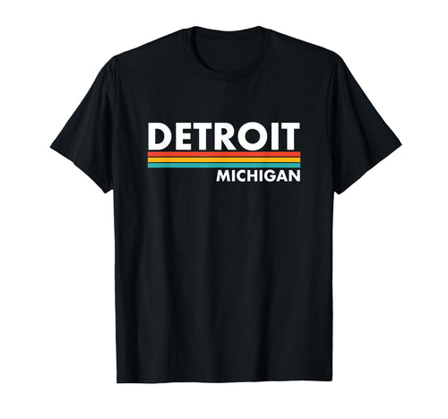 Detroit Michigan Stripes T-Shirt - Unique Graphic for Adults - T-Shirt, Sweatshirt, Hoodie