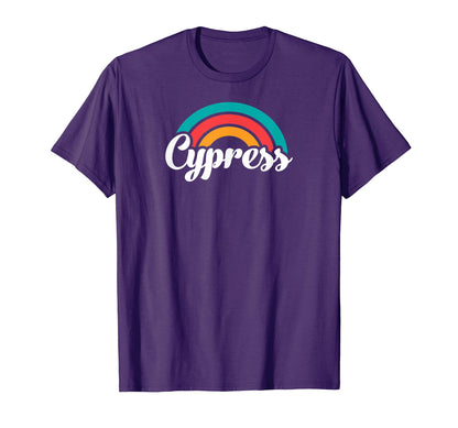 Cypress Ca Script Rainbow T-Shirt - Minimalist Print for Adults - T-Shirt, Sweatshirt, Hoodie