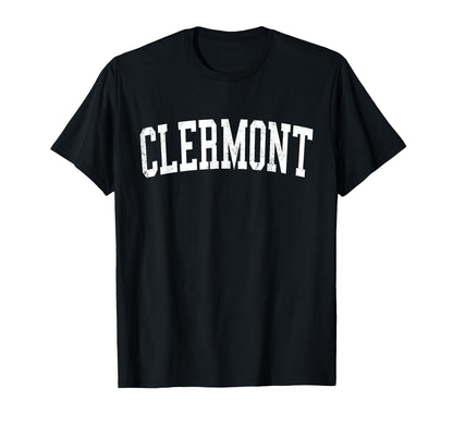 Clermont Fl Distressed White Varsity T-Shirt - Novelty Apparel Unisex - T-Shirt, Sweatshirt, Hoodie