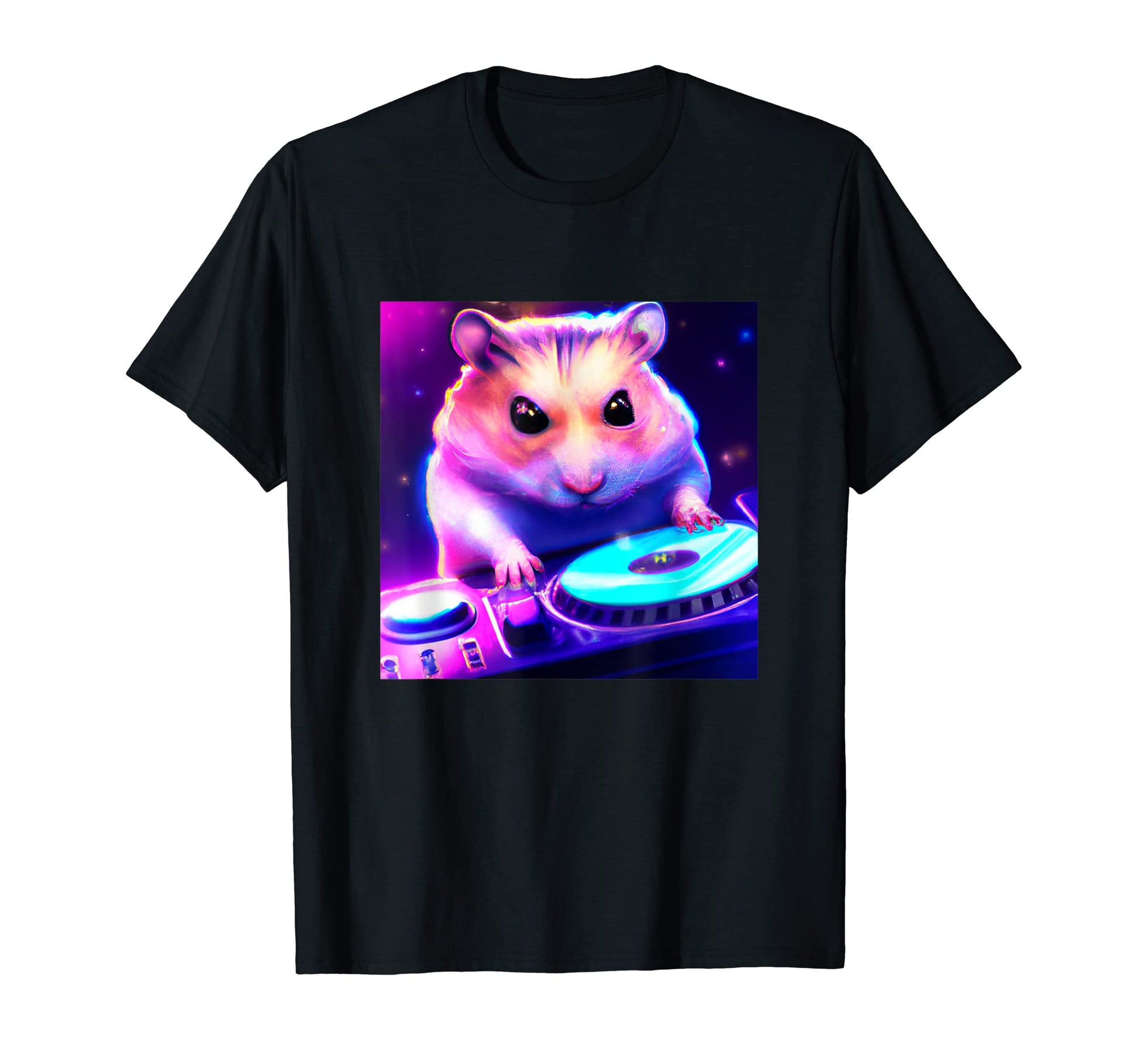 Hamster Vaporwave Dj Aesthetic T-Shirt - Fun Novelty Design for Adults - T-Shirt, Sweatshirt, Hoodie