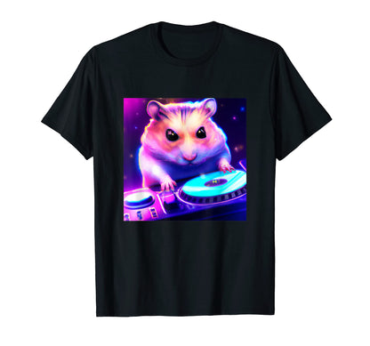 Hamster Vaporwave Dj Aesthetic T-Shirt - Fun Novelty Design for Adults - T-Shirt, Sweatshirt, Hoodie