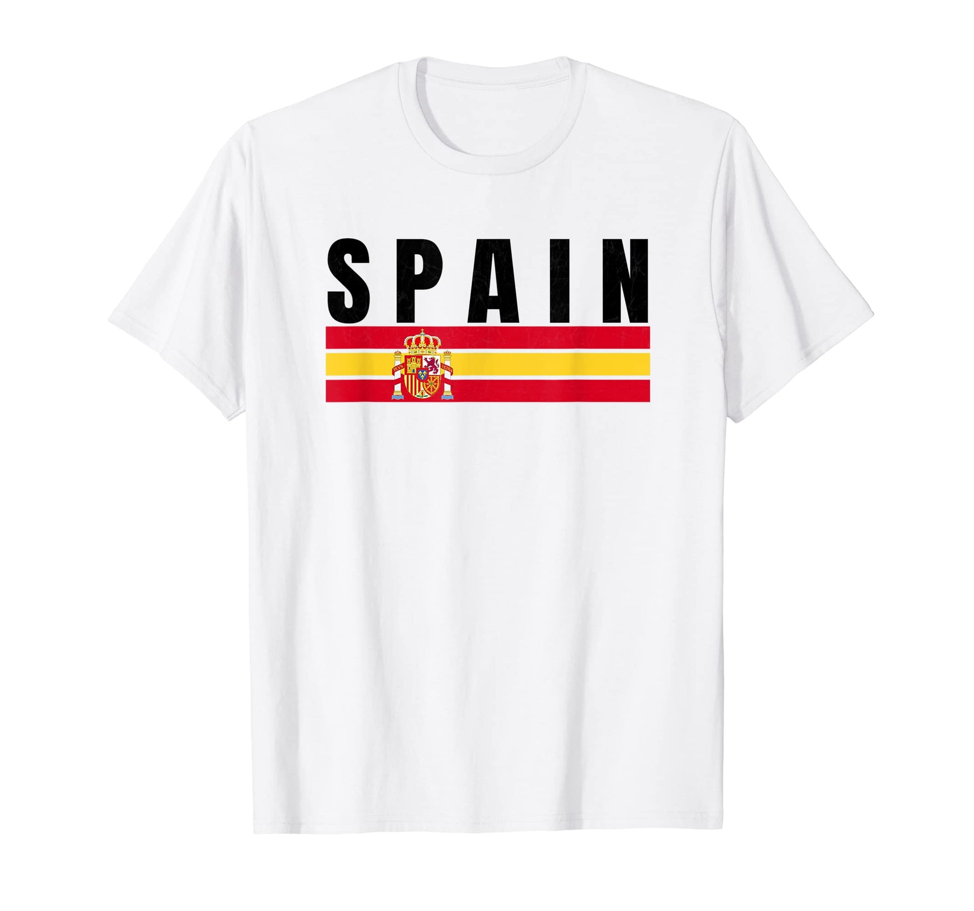 Spain Red Yellow Striped Spain Fan Gear T-Shirt - Graphic Print Unisex - T-Shirt, Sweatshirt, Hoodie