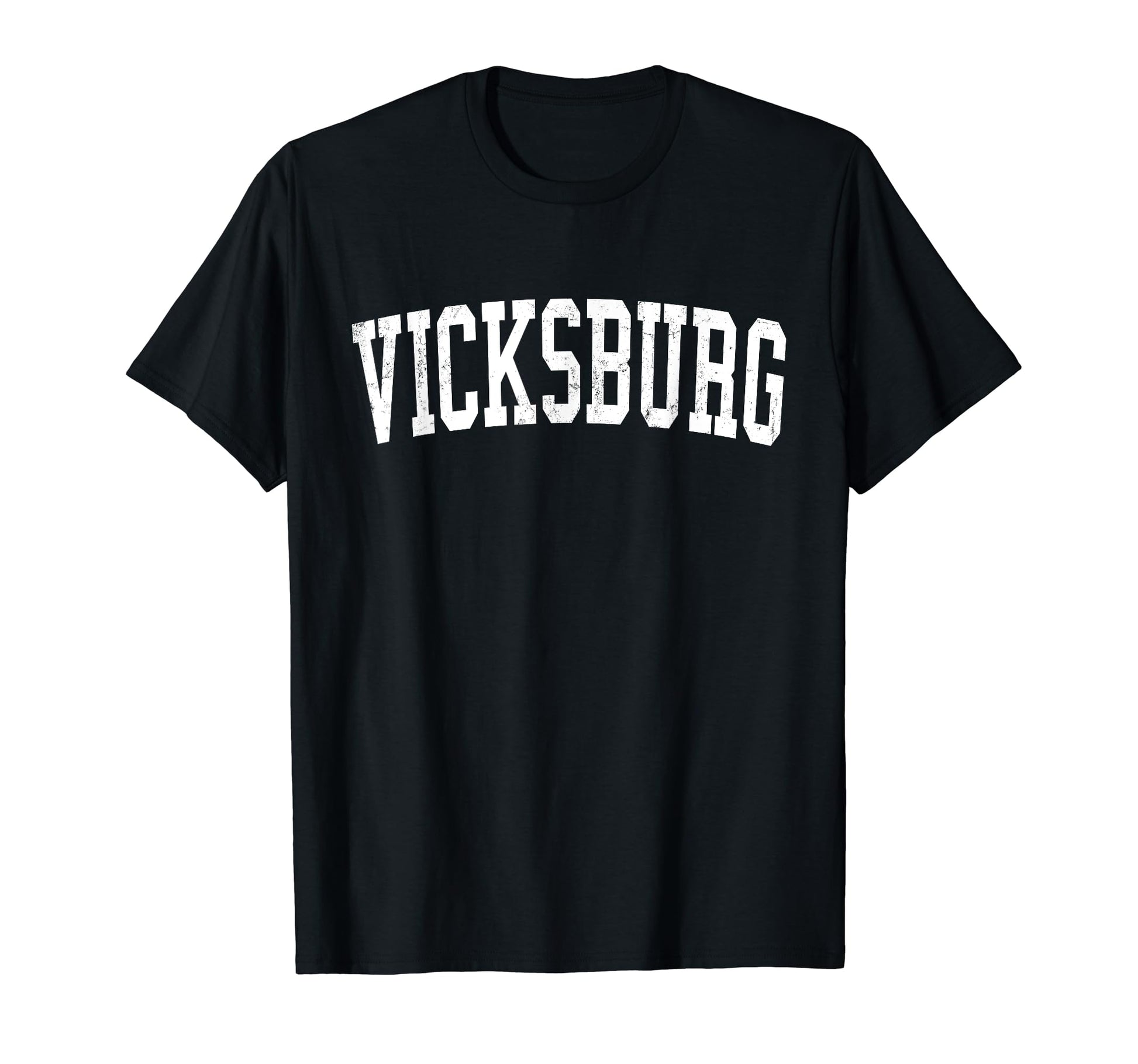 Vicksburg Ms Distressed White Varsity T-Shirt - Novelty Apparel Men Women - T-Shirt, Sweatshirt, Hoodie