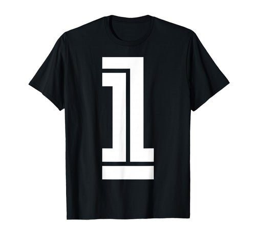 1 Sports Team Number Fan T-Shirt - Minimalist Print Men Women - T-Shirt, Sweatshirt, Hoodie