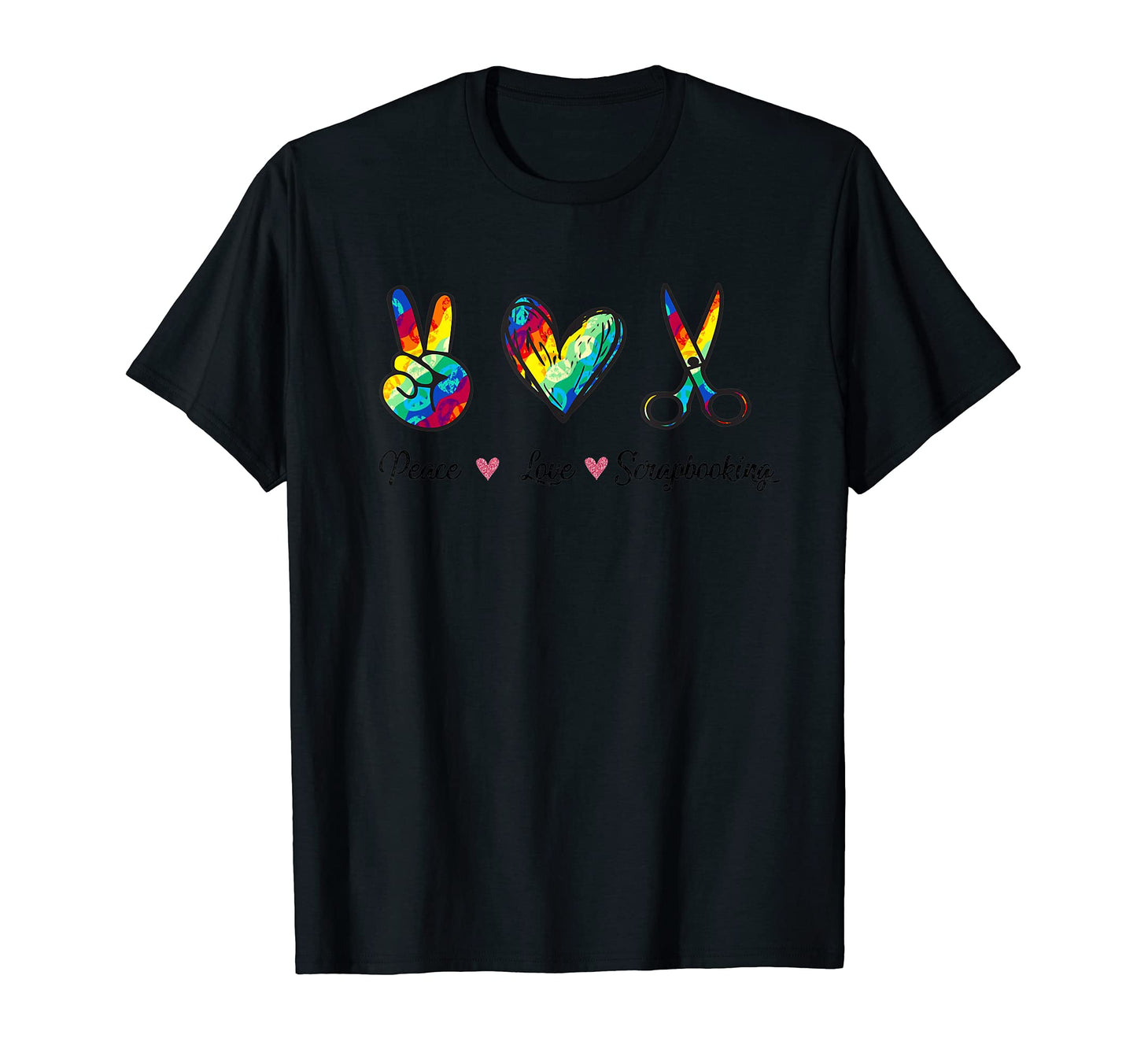 Funny Peace Loves Scrapbooking Sweatshirt - Custom Art Print Men Women - T-Shirt, Sweatshirt, Hoodie