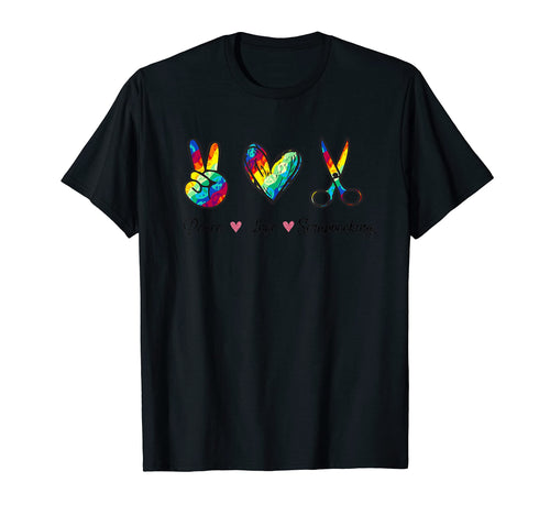 Funny Peace Loves Scrapbooking Sweatshirt - Custom Art Print Men Women - T-Shirt, Sweatshirt, Hoodie