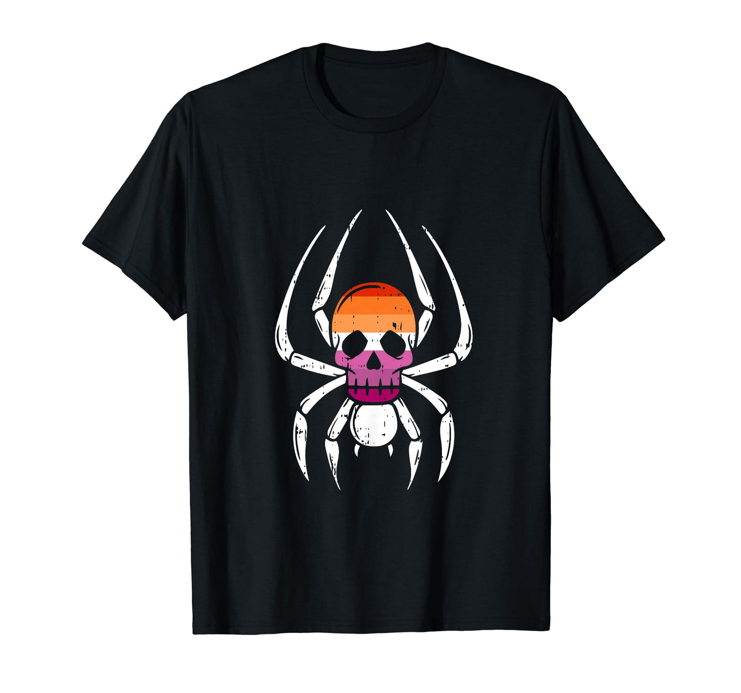 Skull Spider Lesbian Lgbt Q Rainbow T-Shirt - Trendy Graphic for Adults - T-Shirt, Sweatshirt, Hoodie