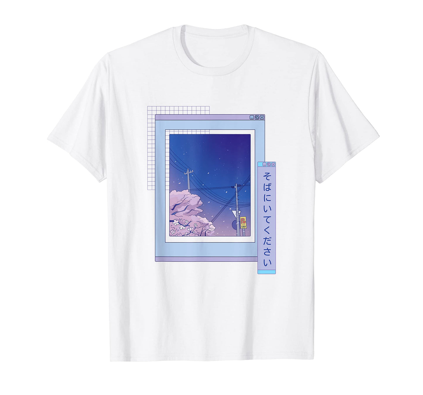 Anime Vaporwave Aesthetic Sakura Otaku T-Shirt - Graphic Print Unisex - T-Shirt, Sweatshirt, Hoodie