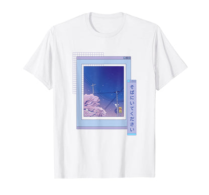 Anime Vaporwave Aesthetic Sakura Otaku T-Shirt - Graphic Print Unisex - T-Shirt, Sweatshirt, Hoodie