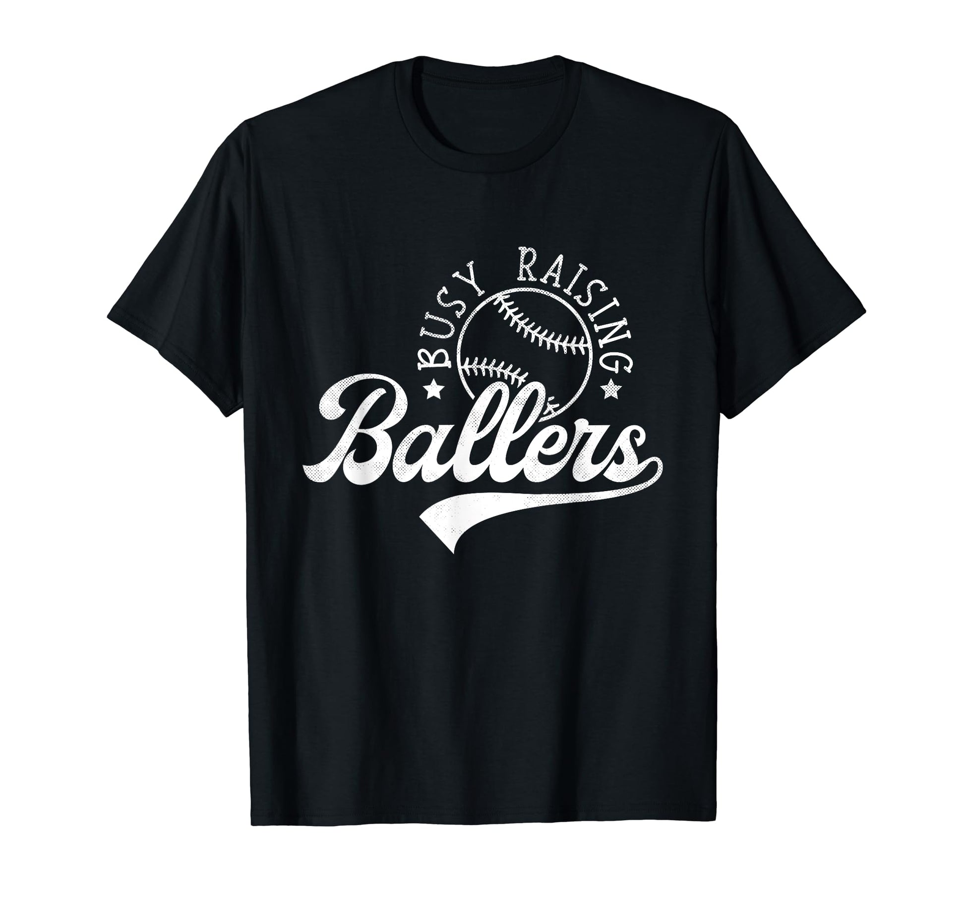 Busy Raising Ballers Funny T-Shirt - Fun Novelty Design for Adults - T-Shirt, Sweatshirt, Hoodie