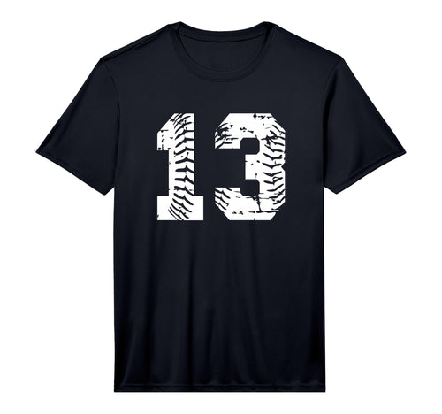 Number 13 Softball Baseball Varsity T-Shirt - Novelty Apparel Unisex - T-Shirt, Sweatshirt, Hoodie