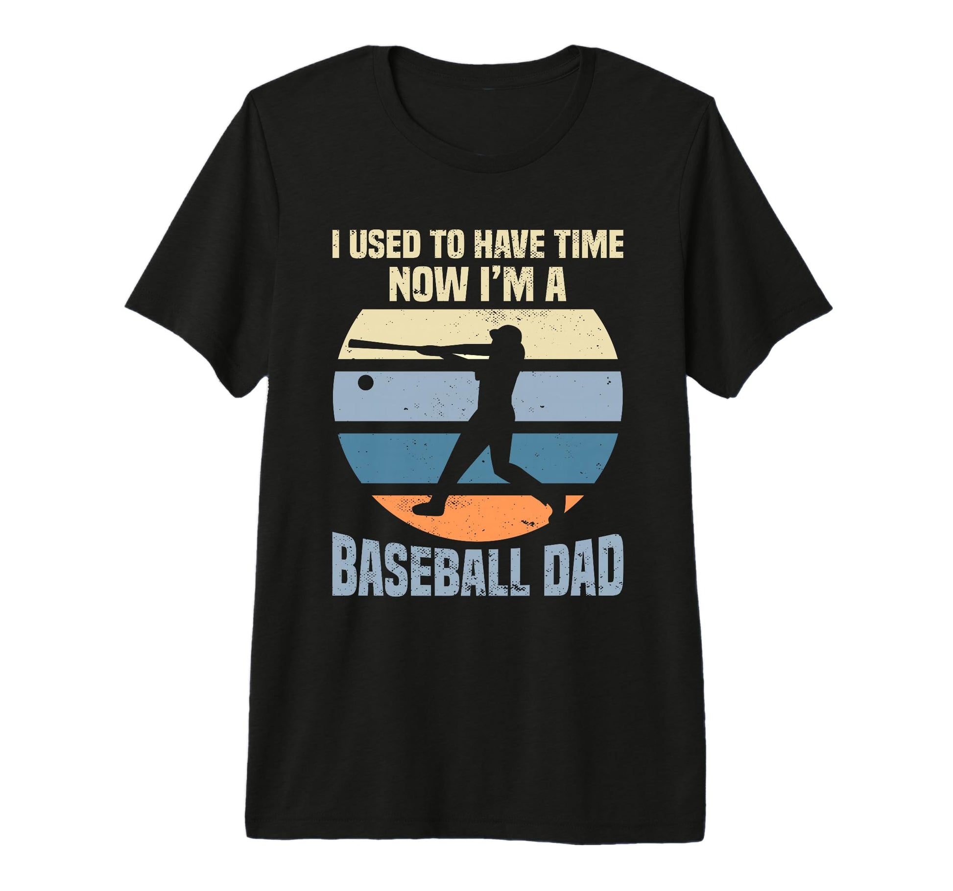 Fathers Day Baseball Dad Parent Tri T-Shirt - Custom Art Print for Adults - T-Shirt, Sweatshirt, Hoodie