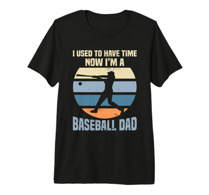 Fathers Day Baseball Dad Parent Tri T-Shirt - Custom Art Print for Adults - T-Shirt, Sweatshirt, Hoodie