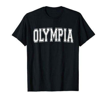 Olympia Wa Washington Usa Sports Varsity T-Shirt - Trendy Graphic Unisex - T-Shirt, Sweatshirt, Hoodie