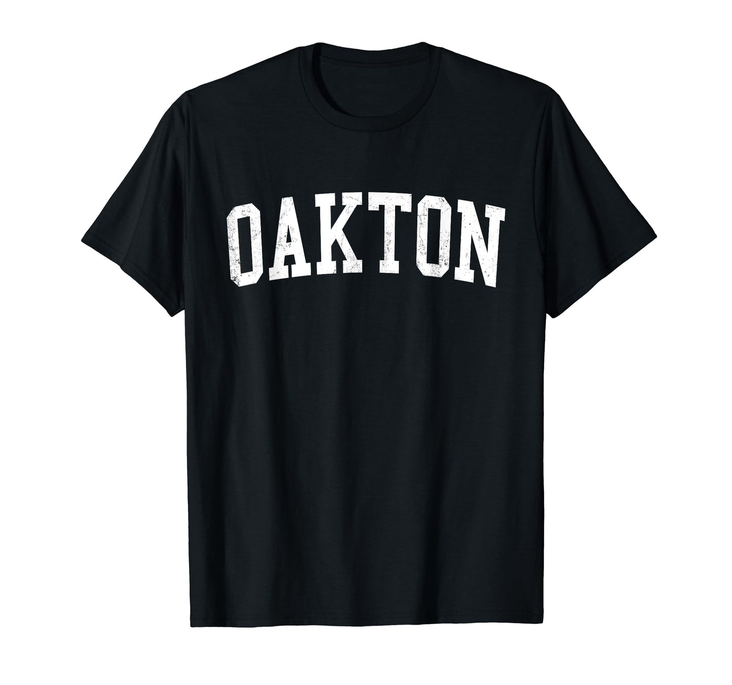 Oakton Va Distressed White Varsity T-Shirt - Streetwear Style for Adults - T-Shirt, Sweatshirt, Hoodie