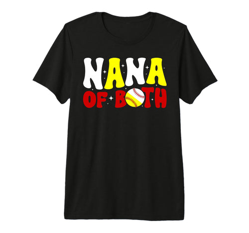 Nana Both Groovy Baseball Softball Nana T-Shirt - Trendy Graphic Unisex - T-Shirt, Sweatshirt, Hoodie