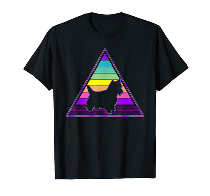 Vaporwave Aesthetic Westie Dog T-Shirt - Graphic Print for Adults - T-Shirt, Sweatshirt, Hoodie