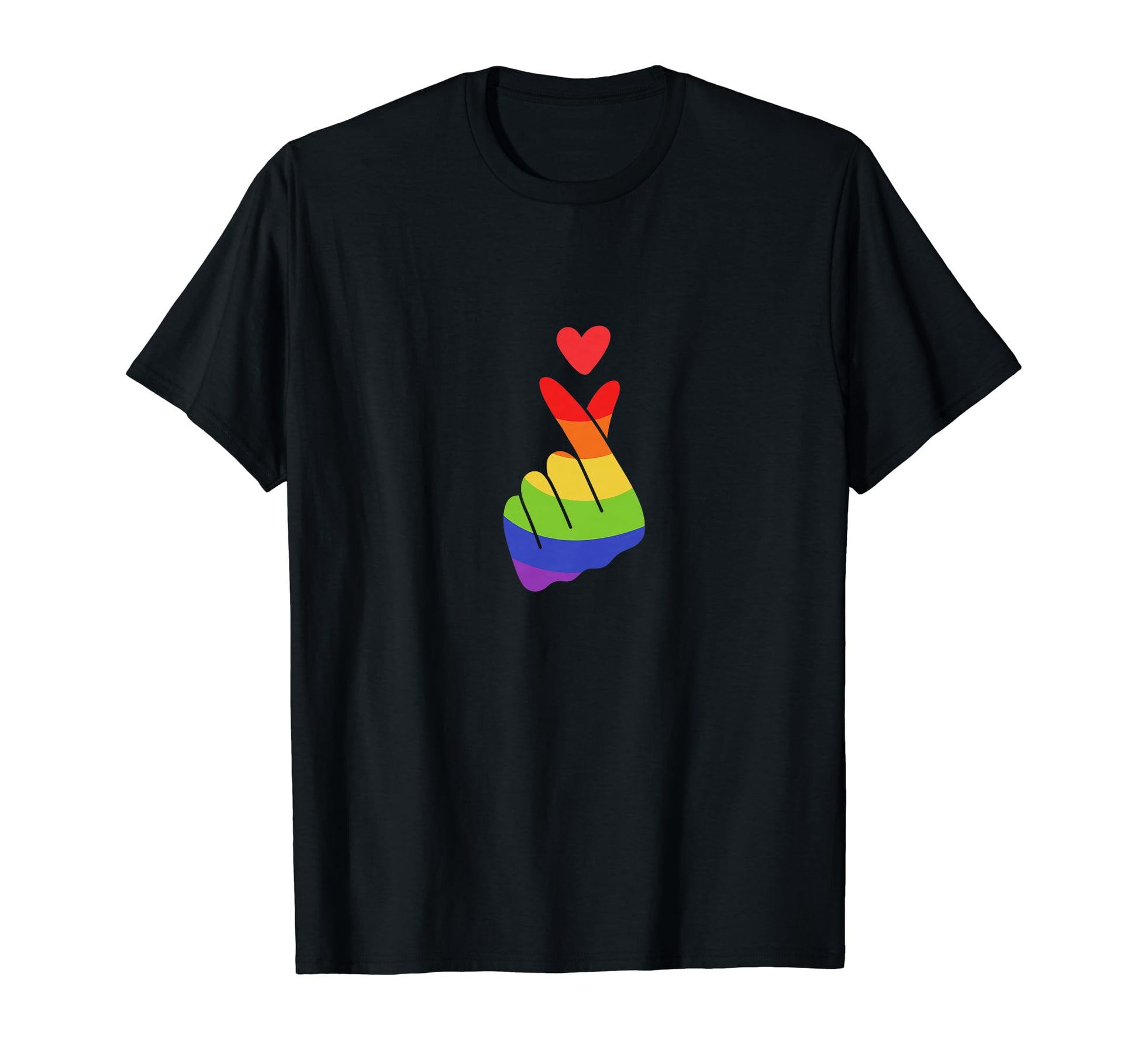 Rainbow Pride Mini Heart T-Shirt - Fun Novelty Design for Adults - T-Shirt, Sweatshirt, Hoodie