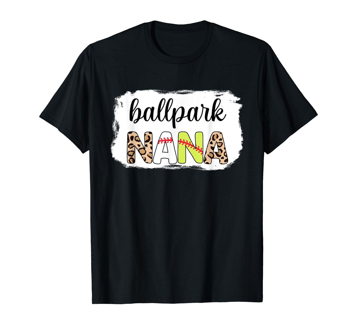 Bleached Ballpark Nana Baseball T-Shirt - Trendy Graphic for Adults - T-Shirt, Sweatshirt, Hoodie