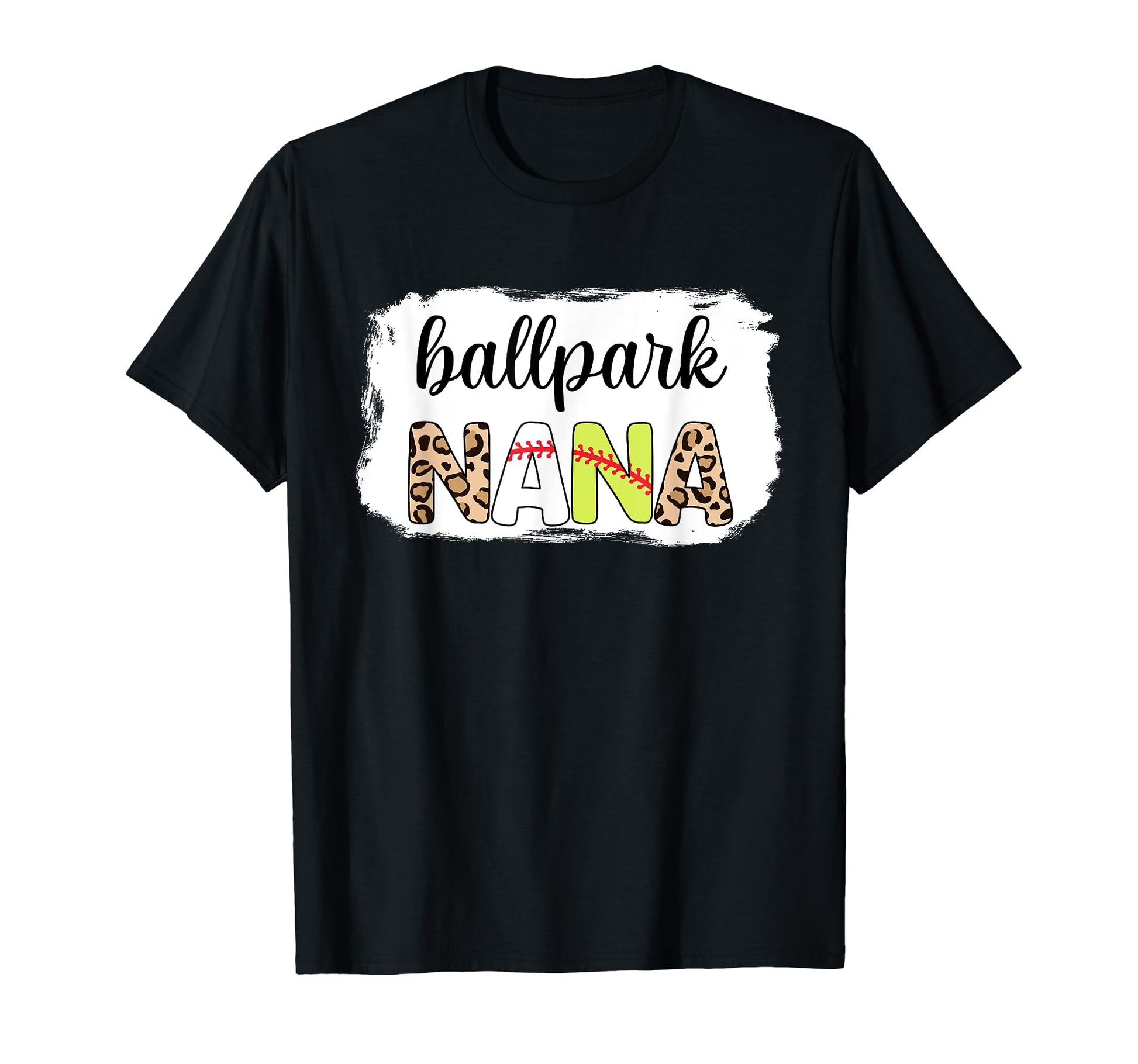 Bleached Ballpark Nana Baseball T-Shirt - Trendy Graphic for Adults - T-Shirt, Sweatshirt, Hoodie