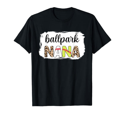 Bleached Ballpark Nana Baseball T-Shirt - Trendy Graphic for Adults - T-Shirt, Sweatshirt, Hoodie