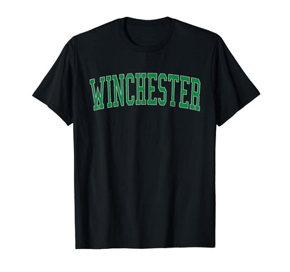 Winchester Nv Distressed Green Varsity T-Shirt - Fun Novelty Design Unisex - T-Shirt, Sweatshirt, Hoodie