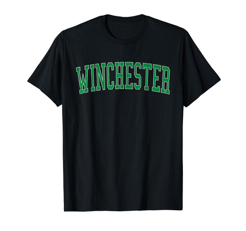 Winchester Nv Distressed Green Varsity T-Shirt - Fun Novelty Design Unisex - T-Shirt, Sweatshirt, Hoodie