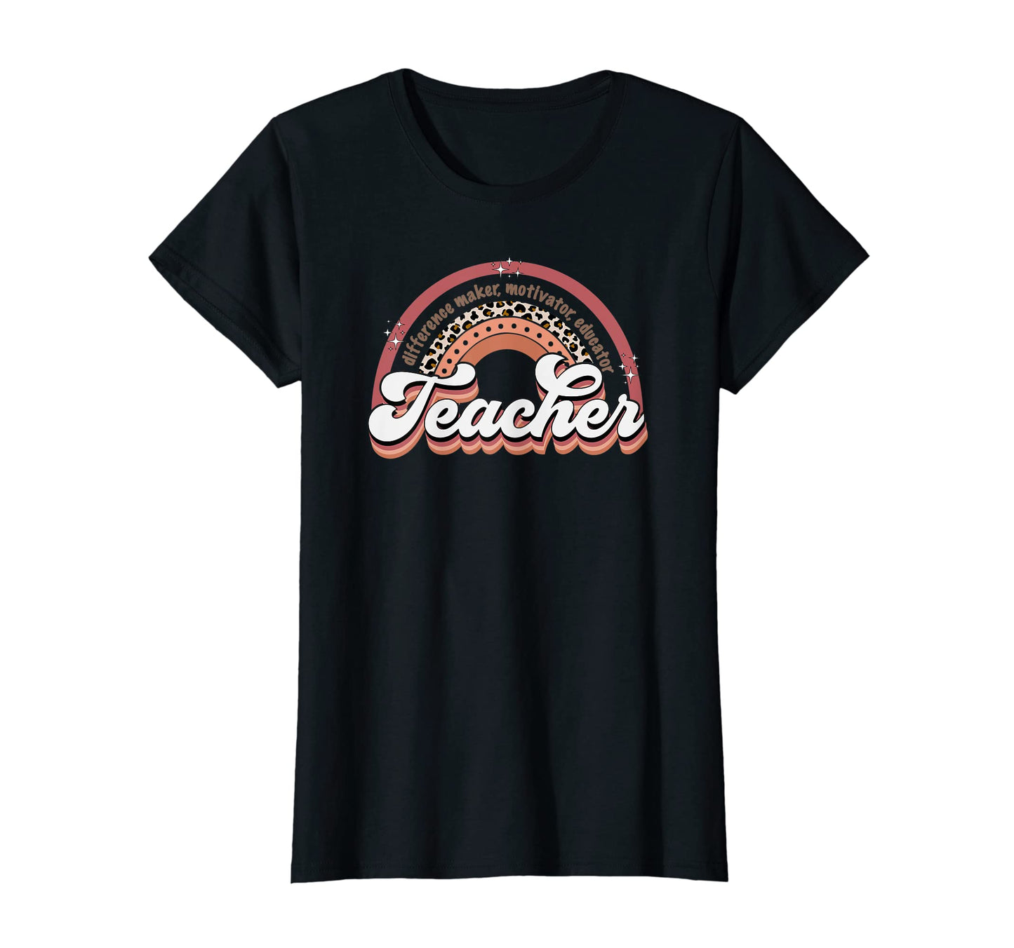 Teacher Kindergarten Boho Leopard T-Shirt - Minimalist Print for Adults - T-Shirt, Sweatshirt, Hoodie