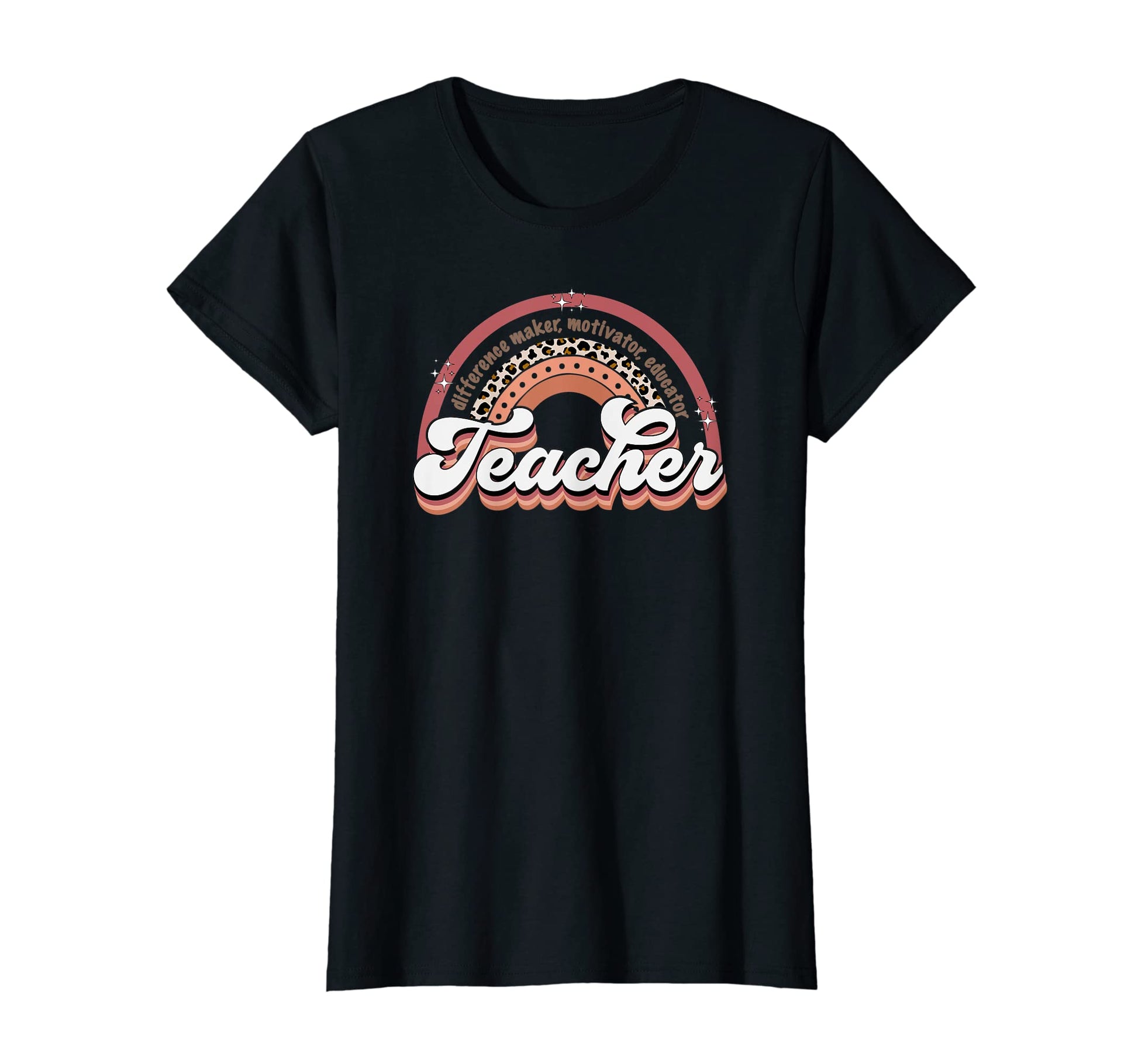 Teacher Kindergarten Boho Leopard T-Shirt - Minimalist Print for Adults - T-Shirt, Sweatshirt, Hoodie