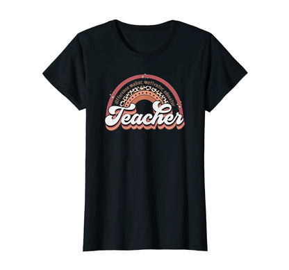 Teacher Kindergarten Boho Leopard T-Shirt - Minimalist Print for Adults - T-Shirt, Sweatshirt, Hoodie