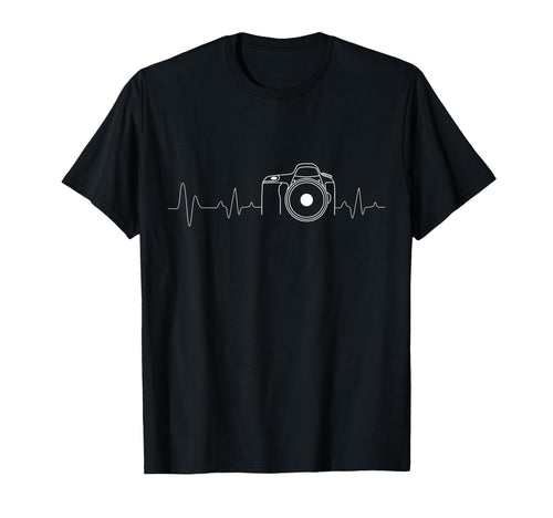 Photographer Gift Heartbeat T-Shirt - Fun Novelty Design for Adults - T-Shirt, Sweatshirt, Hoodie