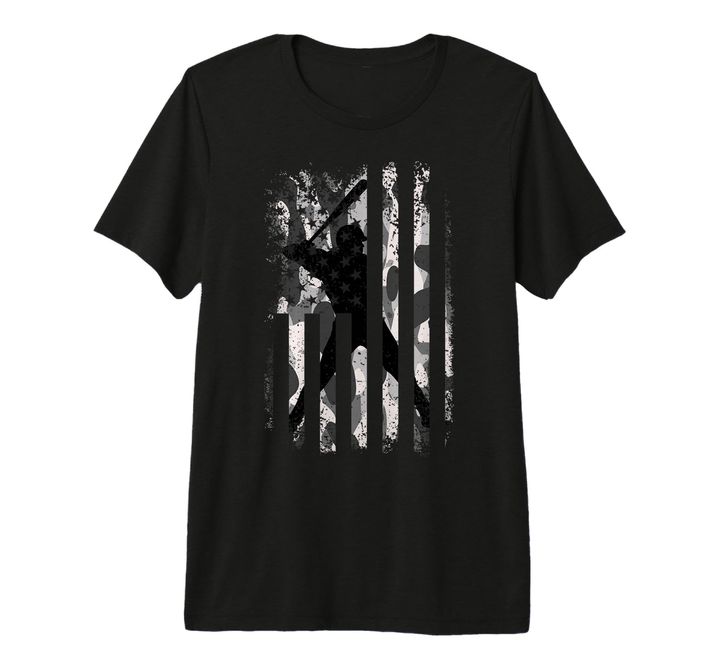 Baseball Us Camouflage Flag Baseball T-Shirt - Aesthetic Graphic Unisex - T-Shirt, Sweatshirt, Hoodie