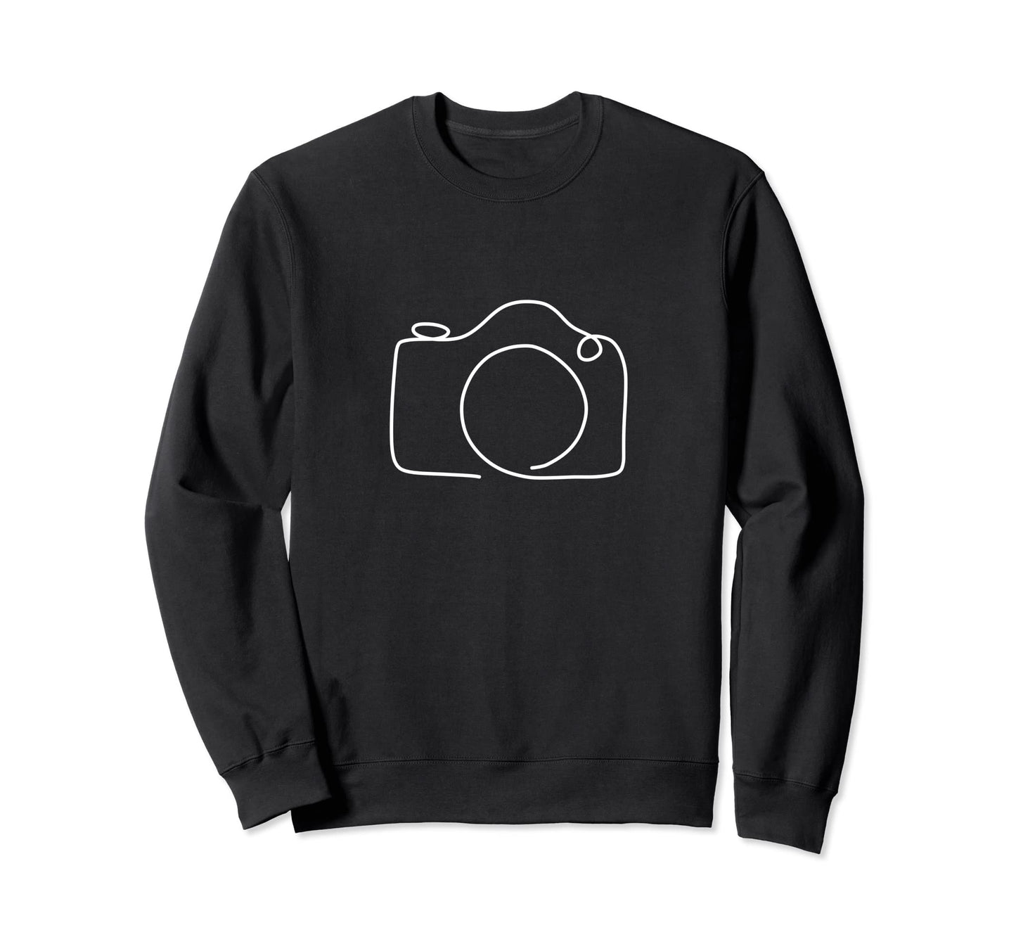 Camera Photography Line Art Sweatshirt - Custom Art Print Men Women - T-Shirt, Sweatshirt, Hoodie