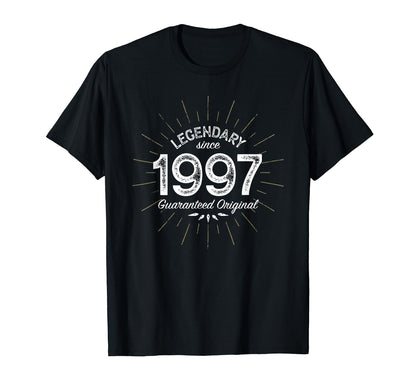 Legendary Since 1997 Birth Year Milestone T-Shirt - Unique Graphic Unisex - T-Shirt, Sweatshirt, Hoodie
