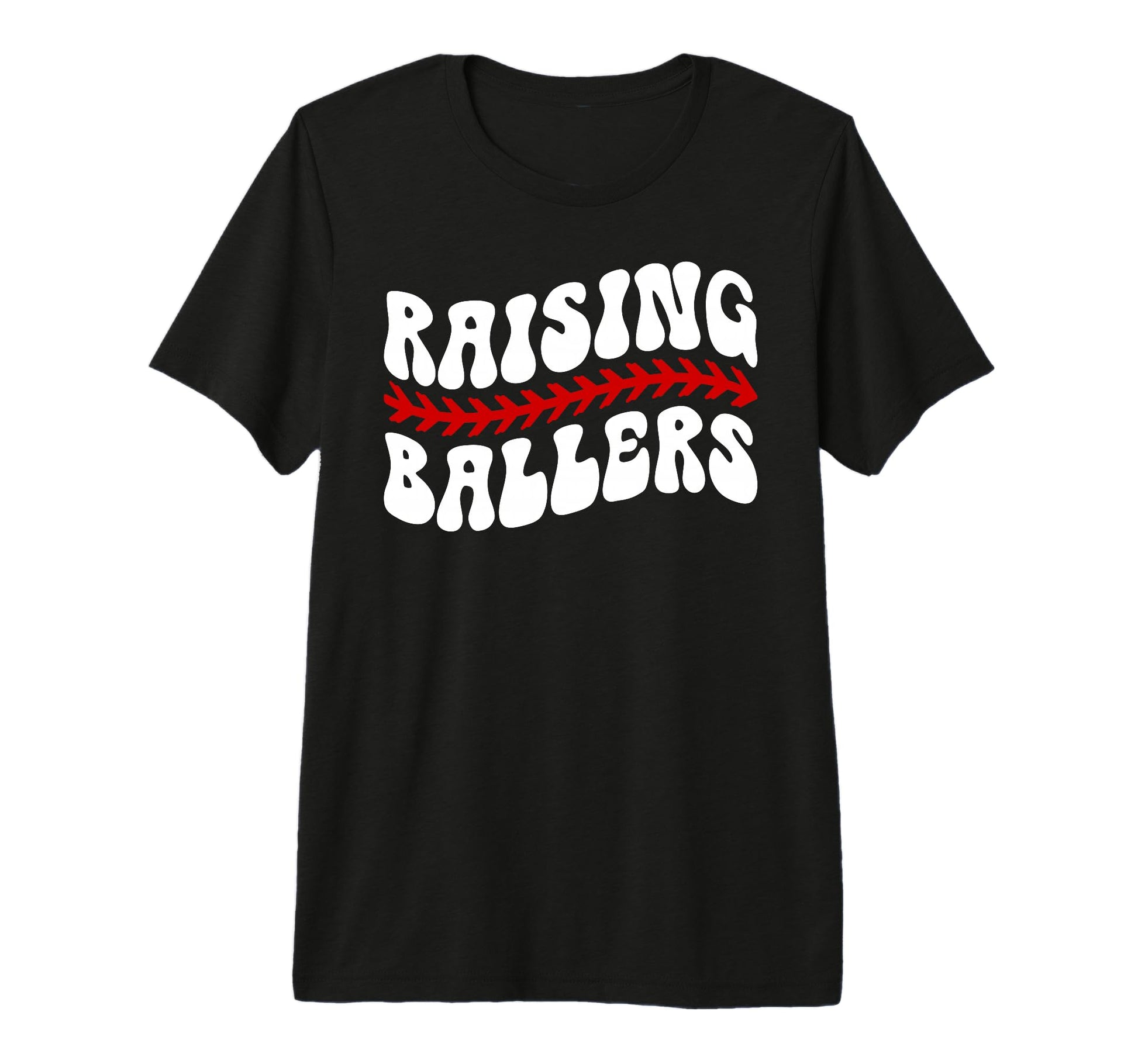 Raising Ballers Groovy Baseball T-Shirt - Fun Novelty Design Unisex - T-Shirt, Sweatshirt, Hoodie