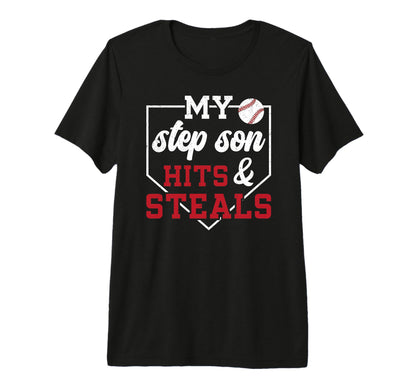 Mens My Stepson Baseball Stepdad T-Shirt - Streetwear Style Men Women - T-Shirt, Sweatshirt, Hoodie