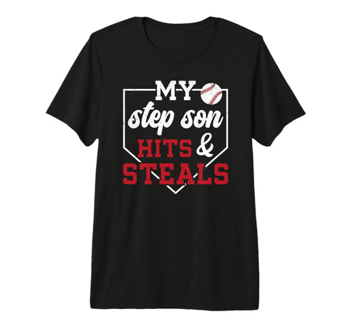 Mens My Stepson Baseball Stepdad T-Shirt - Streetwear Style Men Women - T-Shirt, Sweatshirt, Hoodie