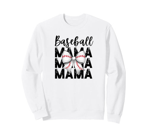 Baseball Bow Red Detail Sweatshirt - Streetwear Style Men Women - T-Shirt, Sweatshirt, Hoodie