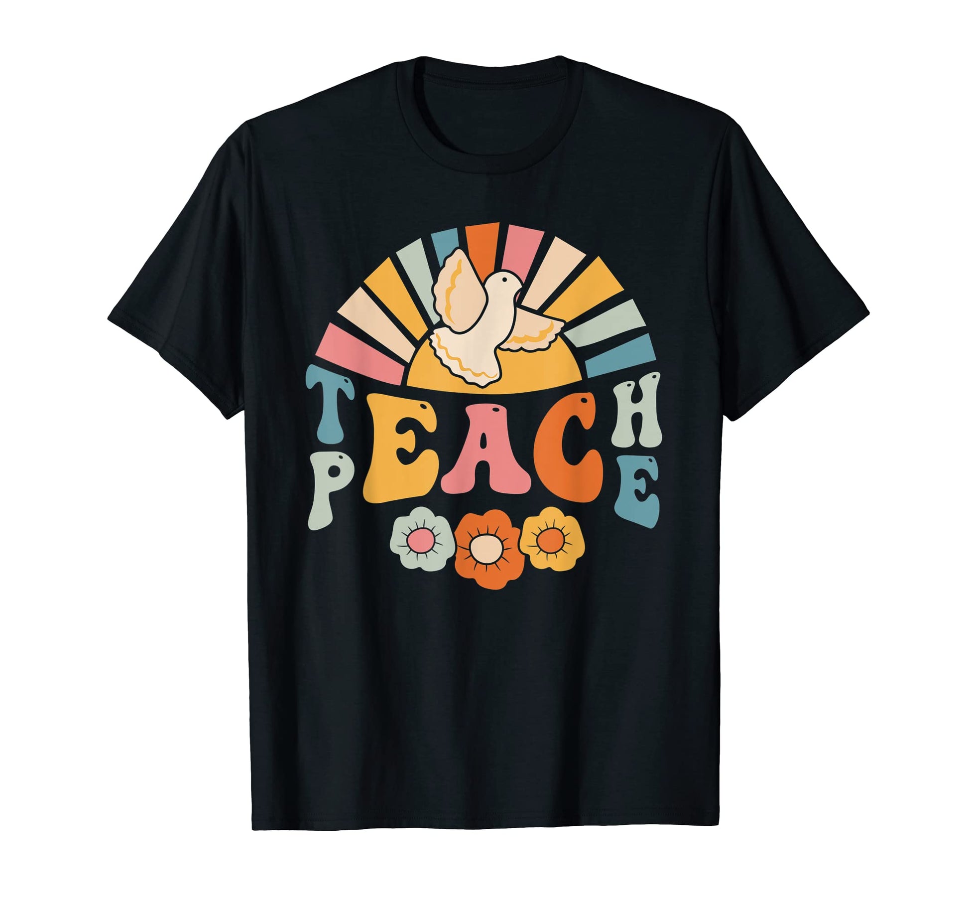 Teach Peace Back To School Teach Love T-Shirt - Custom Art Print Men Women - T-Shirt, Sweatshirt, Hoodie