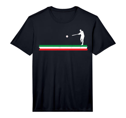 Mens Italian Flag Baseball Player Coach T-Shirt - Graphic Print for Adults - T-Shirt, Sweatshirt, Hoodie