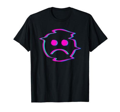 Glitch Sad Face Urban Aesthetic T-Shirt - Novelty Apparel Men Women - T-Shirt, Sweatshirt, Hoodie