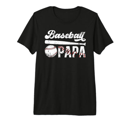 Mens Baseball Papa Grandpa Papa T-Shirt - Graphic Print for Adults - T-Shirt, Sweatshirt, Hoodie