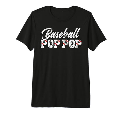 Mens Baseball Pop Pop Grandpa Pop Pop T-Shirt - Unique Graphic for Adults - T-Shirt, Sweatshirt, Hoodie