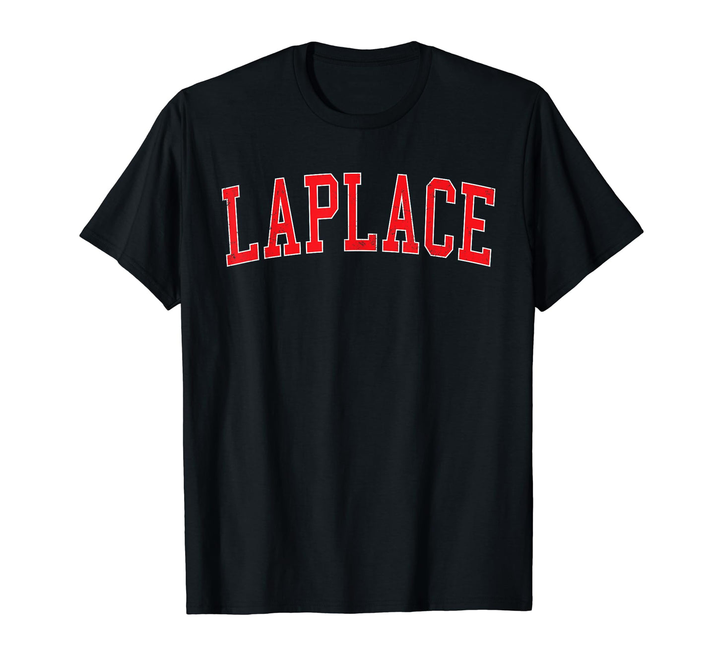 Laplace La Distressed Red Varsity T-Shirt - Streetwear Style Men Women - T-Shirt, Sweatshirt, Hoodie