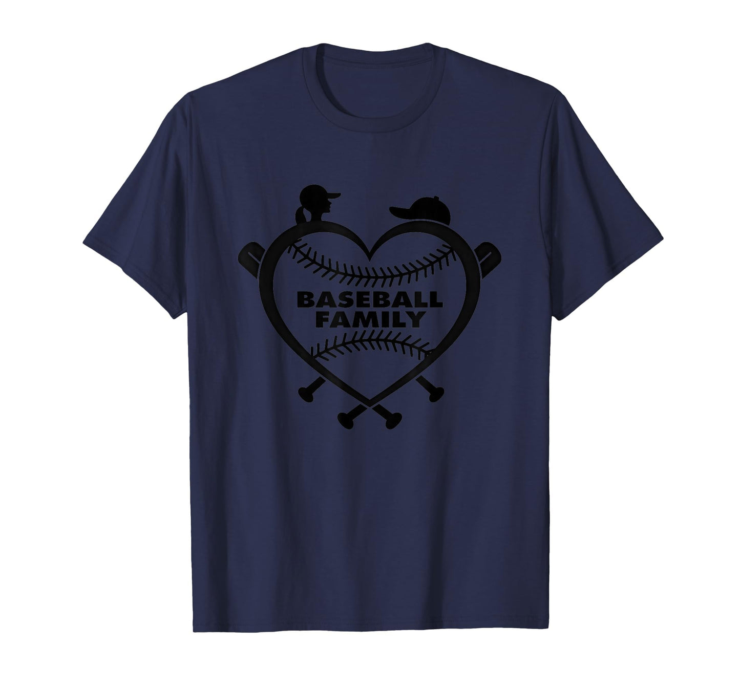 Baseball Family Sister Heart Love T-Shirt - Fun Novelty Design for Adults - T-Shirt, Sweatshirt, Hoodie